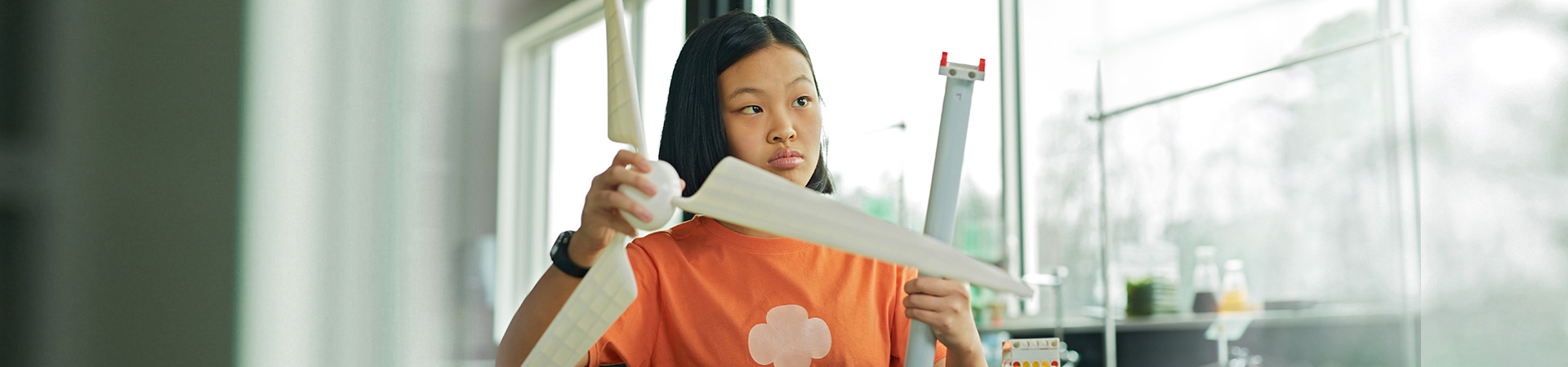  middle school preteen girl scout building windmill science stem project activity for kids teens 