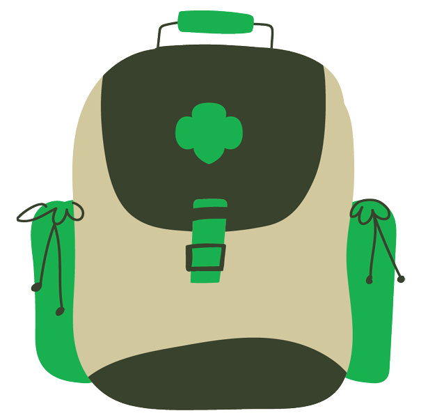 Illustration of a backpack